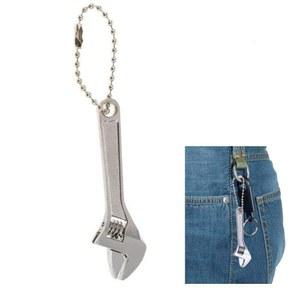 [미국배송] 1PC 미니 실버 오픈 엔드 렌치 스틸 2.5인치 몽키 수리용 조절 가능한 스패너 전문가용 소형 수공구 핸드 스패너 도구 휴대하기 쉬운 범용 열쇠고리 액세서리