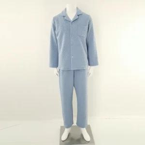 비너스 커플잠옷 삼중직 눈꽃 자카드 남성 파자마 세트_VPA4388MASG