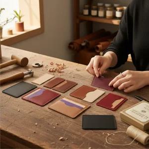 가죽 카드지갑 만들기 DIY 키트 커플용 천연가죽 공예 체험