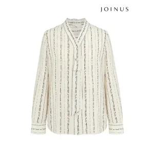 [조이너스]브이넥 타이 블라우스-JF22RW1401410D