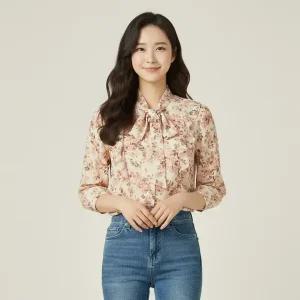 [조이너스]플라워 러플 블라우스-JF22RW9001413D