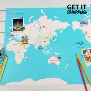 DIY 세계지도 색칠 도안 백지도 세계여행 컬러링 맵