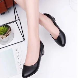 검정 펌프스 단화 서비스 호텔 항공 구두 신발 면접-WA94FBE