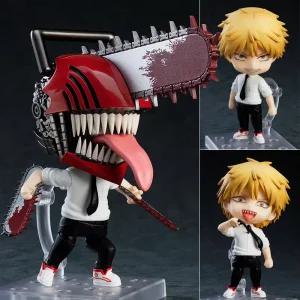 고퀄리티 관절 가동 구체 액션 피규어 체인소맨 악마 덴지 파워 전기톱 포치타 Q판 피규어 모형 소품 굿즈