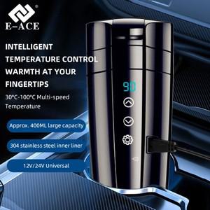 자동차 난방 컵  온도 제어 전기 워터 보온병 12V 24V 여행 캠핑을위한 유니버설