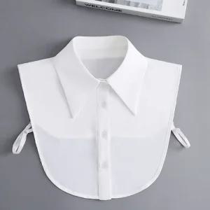 페이크 블라우스 빅사이즈 케이프 레이어드 셔츠 가을 여자 패션 빅카라 넥카라