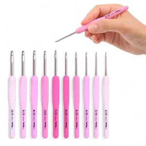 일본 튤립 에티모 핑크 로즈 레이스 모사용 코바늘