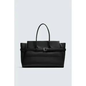[정품] 자라 가방 데일리 출근 숄더백 ZARA 벨트 토트백 - 블랙
