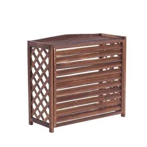 실외기 가리개 커버 70cm 덮개 원목 81x32x 선반겸용 뚜껑 차양막