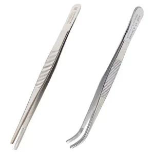 다육이 원예용 핀셋 20cm 세트 일자형 무구 + 곡선형 무구 