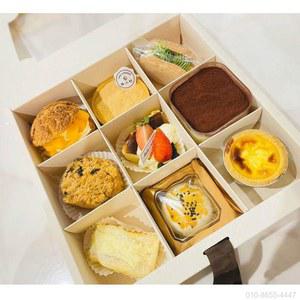 에그타르트 스콘 디저트 박스 케이스 페이스트리 A 8x8x5 5 포장 9각