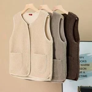 후리스 뽀글이 집업 숏 양털 뽀글이조끼 조끼 (48tdU)