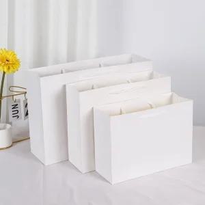 화이트 무지 가로 직사각형 쇼핑백 특대형