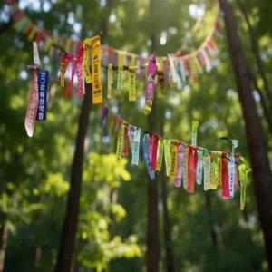 산악회 리본 등산 공단 자수 배번 제작 고리형 골지 바인더 끈 띠지 깃발 여행사