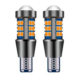 2개 W16W LED T15 전구 912 921 슈퍼 밝은 3030 칩 자동차 브레이크 등 Canbus 후진등 흰색 빨간색 노란색