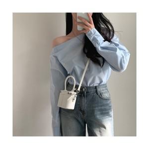 설온 여성 루즈핏 오프숄더 셔츠 블라우