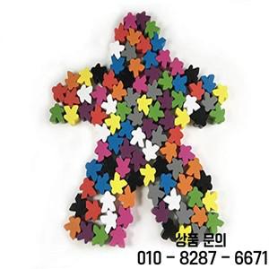 나무 휴머노이드 미플 폰 체스 조각 카르카손 보드 게임 액세서리 12 색 표준 크기 16mm 개