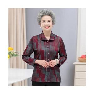 중장년 할머니 얇은 자켓형 셔츠