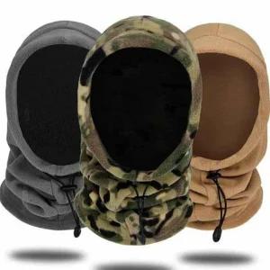 겨울용 방한모자 두꺼운 외출용 밀리터리 턱끈조절 방한 극세사 바라클라바 넥워머 보온