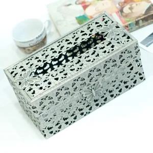 나비 티슈케이스 주석각 곽케이스 스틸 엔틱 소품 예쁜 각커버 사각