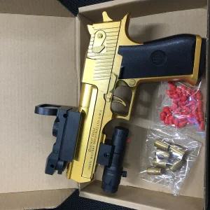 수정탄전동건 비비탄권총 풀메탈권총 연속 발사 권총 사막 독수리 기계 빈 교수형 소프트 총알 장난감 총