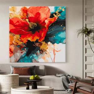 유화그리기세트 대형 꽃그림 캔버스 유화그리기 향기