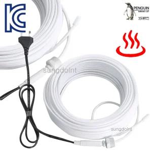 국산 수도관 삽입형 동파방지열선 히팅케이블 (1m-5m) 재질/난연성 PE 수도 열선