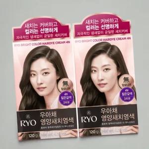 려 우아채 영양새치염색 짙은갈색 4N 2개