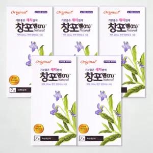 Original 창포엔 내추럴 염모제 50g 7호 자연흑갈색 x5개 창포n 새치염색
