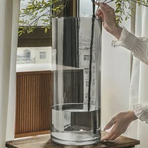 긴유리화병 50cm 톨형 대형 유리화병 꽃다발