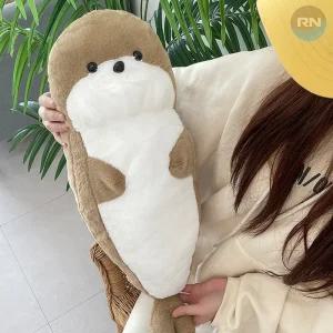 부드러운 해달인형 아동용 쿠션 봉제 장난감 귀여운 베개 브라운