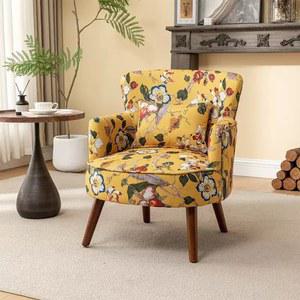 엔틱 소파 원목 스툴 편한 나염 페브릭 1인용 쇼파 그레이 암체어 빈티지 매장 호텔