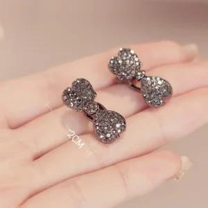 큐빅집게핀 작은집게핀 리본 앞머리고정 헤어 포인트