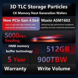 KOOTION 내장 솔리드 스테이트 하드 드라이브 NVMe M2 SSD 1TB PCIe 4.0x4 2280 디스크 PS5 노트북 X16 용