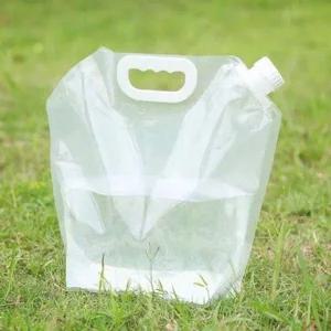 야외 휴대용 투명 물주머니 손잡이형 캠핑 워터 파우