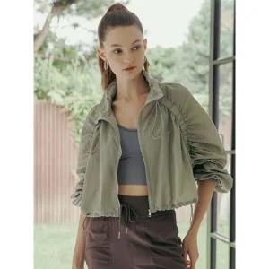 [마쟈]하이넥 셔링 래글런 스트링 크롭 점퍼_P396348873