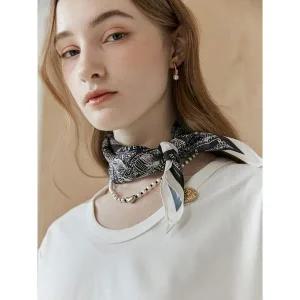 [마쟈]모노톤 시티 일러스트 실키 쁘띠 스카프_P396343511