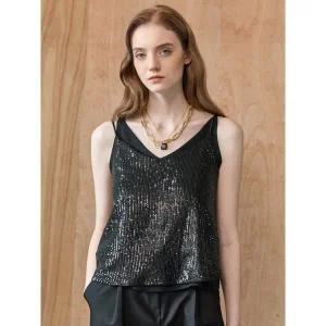 [마쟈]스팽글 뷔스티에 슬리브리스 탑_P396291996