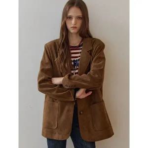 [마쟈]페이크 스웨이드 클래식 오버핏 자켓_P407201672