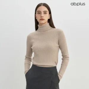 [ab.plus] 터틀넥 슬림 골지 폴라 니트 (LSA1MW36A)