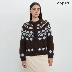 [ab.plus] 울 블랜드 노르딕 다이아 패턴 가디건 (LSA1MYA3A)