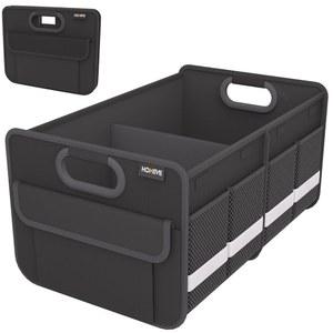 홈브 트렁크 정리함, 차량 보관함, 강화 손잡이, 접이식 다칸 자동차 접이식, 방수, 2칸, 액세서리, SUV(블랙, 스탠다드)에 적합합니다