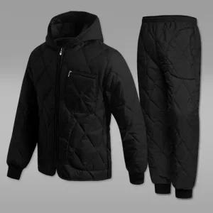 겨울용 방한복세트 빅사이즈 후드 포켓 깔깔이 세트 (DA014&DA010)