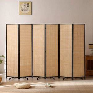 접이식 우드 파티션 식당 파티션가림막 파티션칸막이 150x40cm 가림막 스크린 검은색 카페 매장 2프레임