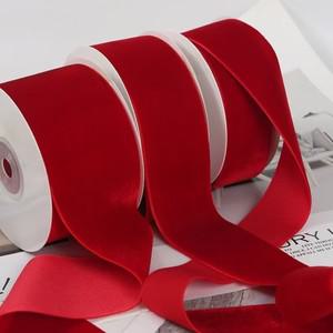 4.5 미터/롤 6mm 9mm 12mm 레드 벨벳 리본 DIY 수제 활 꽃 꽃다발 선물 포장