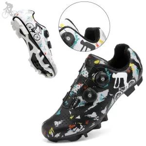 자전거신발 겨울 따뜻한 MTB 사이클링 신발 클리트 남성 자전거 스포츠 레이싱 Spd 플랫 산악 여성