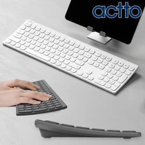 저소음 슬림 커브드 무선키보드 멀티페어링 풀배열 사무용 아이패드 갤럭시탭 블루투스 키보드 B605