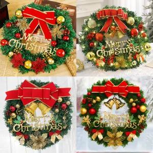 크리스마스 리스 원형 트리 홈인테리어 솔방울 현관 방꾸미기 소품 벽장식 소형 중형 특대형