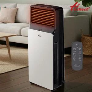 [한일] 리모컨 슬림형 업소용 사무실 온풍기 ptc히터 저소음 HEF-3990R-WP