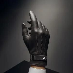 [크리스찬케리] 남성 가죽장갑 CK-205 극세사 안감 따뜻한 방한 스마트터치 장갑